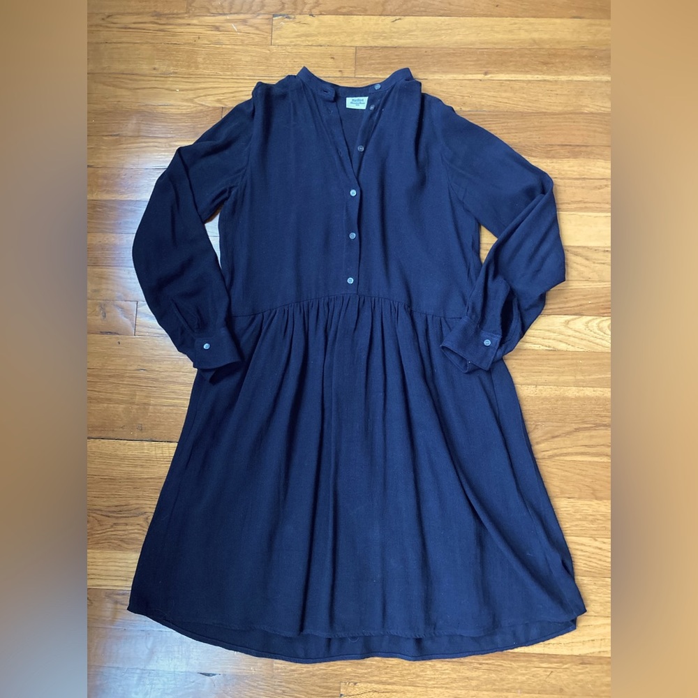 Hartford navy babydoll dress